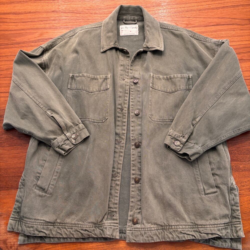 Free People We The Free Women's Olive Green Jacket Size Medium